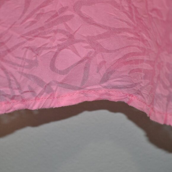 Susan Graver Womens Pink Floral Print Button Down Career Casual Pink Blouse - Picture 7 of 8